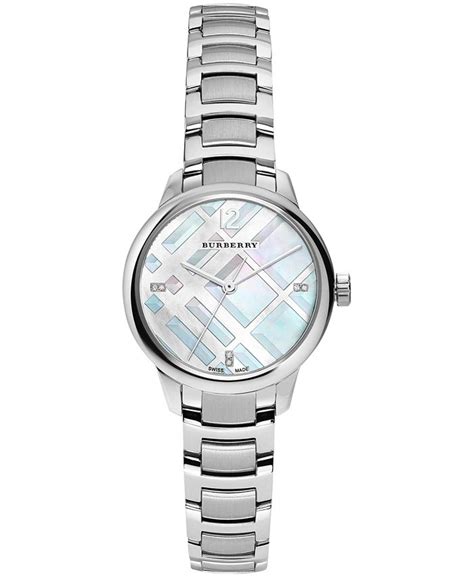 Burberry Women's Swiss Diamond Accent Stainless Steel 